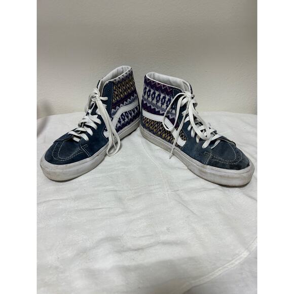 Vans 507698 unisex Aztec Pattern Canvas hi-top skate Sneakers Size W8.5 Men’s 7 - Picture 2 of 9